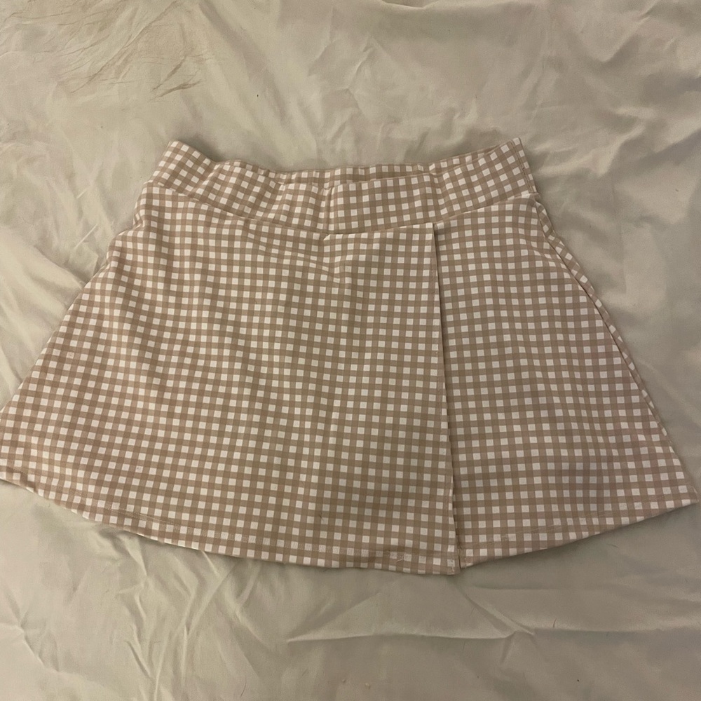 KIMBERLY C GINGHAM TENNIS SKIRT